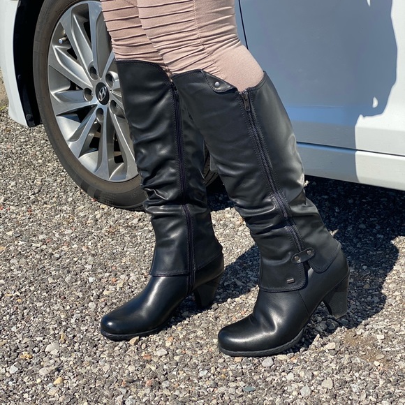 Womens Boots, knee high boots, black tall boots, rain boots, winter boots, shoes - Picture 6 of 9